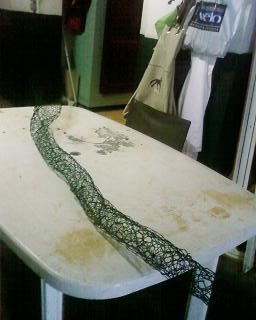 Le didj, environ 175cm. J'ai essayé de le faire ressembler à une branche.