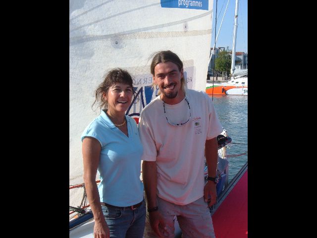 yanou et Jéromine Pasteur, la marraine du bateau